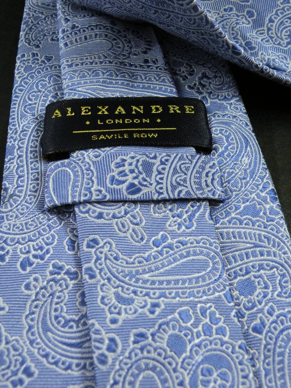 Men's blue Paisley silk tie Alexandre London Saville Row